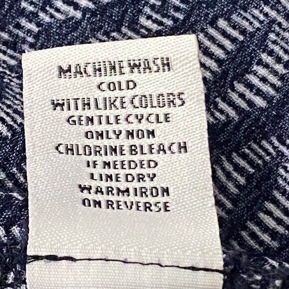 Habitat Clothes To Live In Navy & White Button Down Tunic Shirt Geometric XXL - Picture 7 of 10